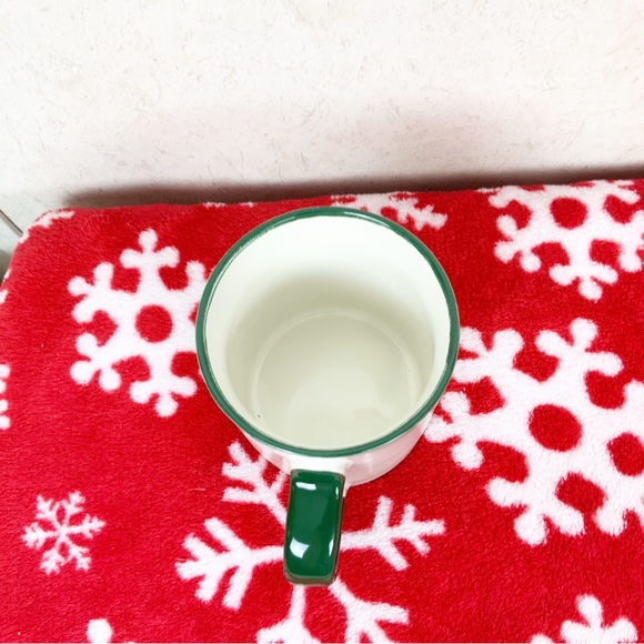 Merry & Blessed Christmas Tree Mug 17 Oz Ripple Textured Rustic - Picture 6 of 6